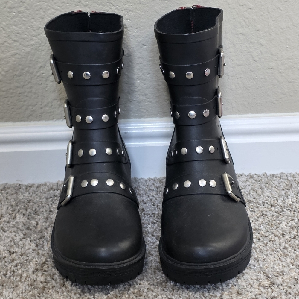 Steve Madden Thunder Rain Casual Moto Boot Womens Size 6 Great Condition - Picture 3 of 8